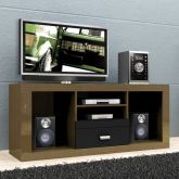 Rack Styllus para TV até 52" Imbuia/Preto - Multivisão