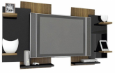 Painel Modern para TV até 52"  Imbuia/Preto - Multivisão